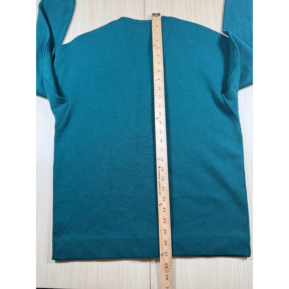 Vintage‎ Pendleton Cardigan Sweater Womens Medium Teal Virgin Wool Knit V Neck - Picture 6 of 7
